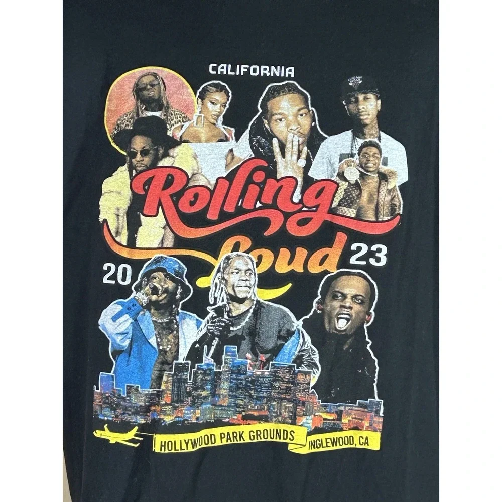 Rolling Loud‎ California 2023 Line Up T Shirt Size M/L Travis Scott Future